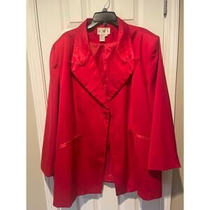 PRE-Owned GMI Women's Red Evening Jacket, l/sleeve, $18, Size 26W, B51